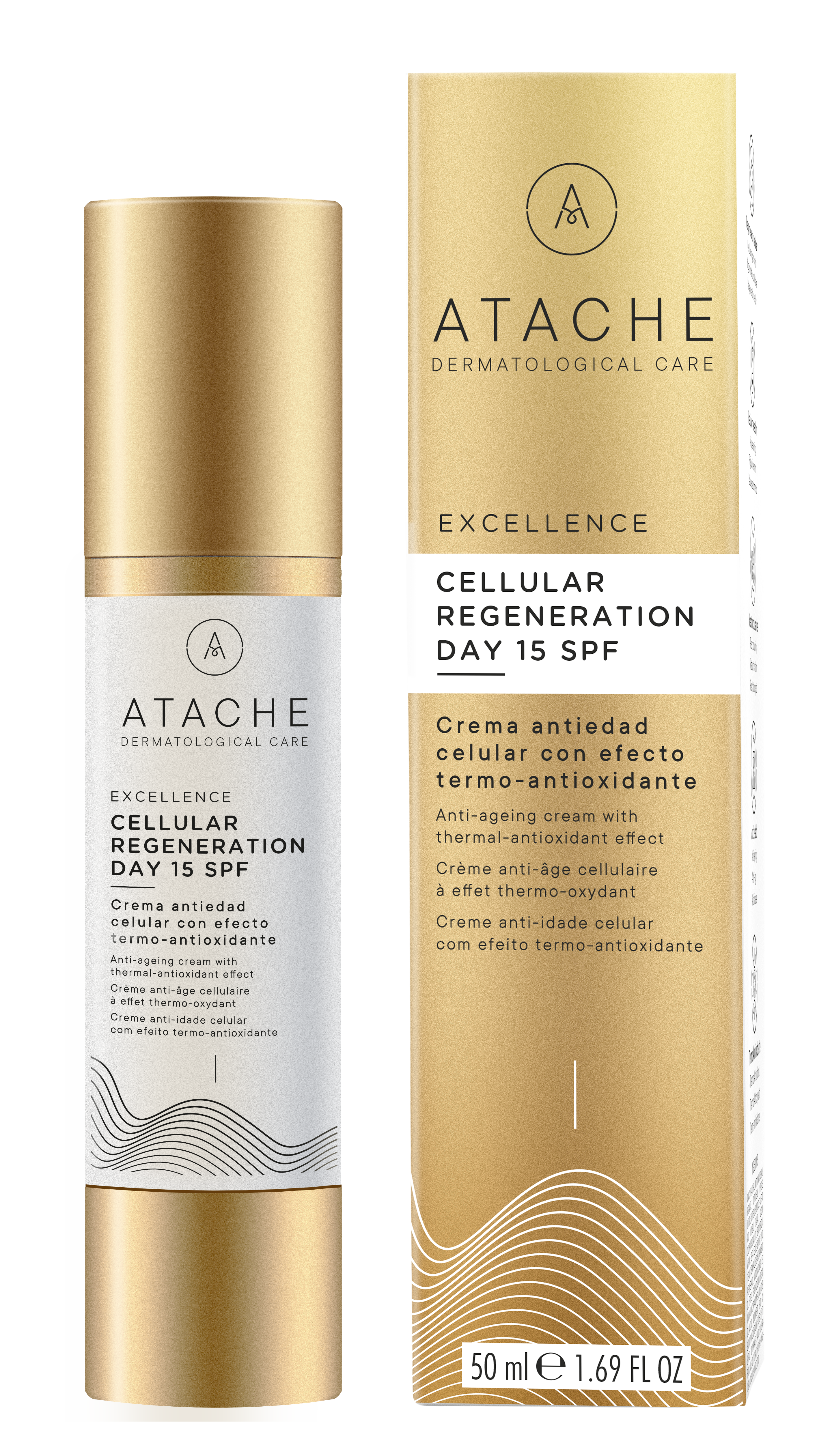 Антивіковий денний крем з антиоксидантним ефектом / Atache Excellence Cellular Regeneration Day SPF 15 50 мл
