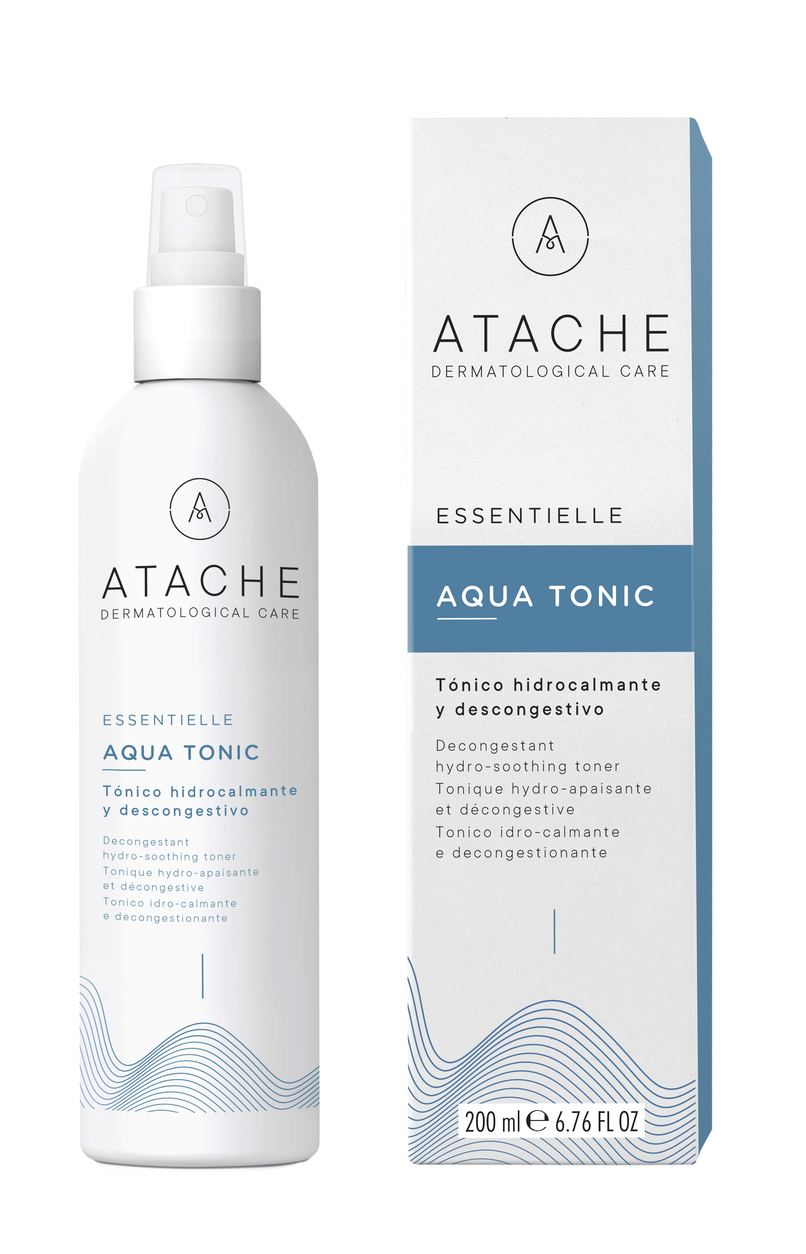 Заспокійливий та противонабряковий тонер/ Atache Essentielle Aqua Tonik 200 мл