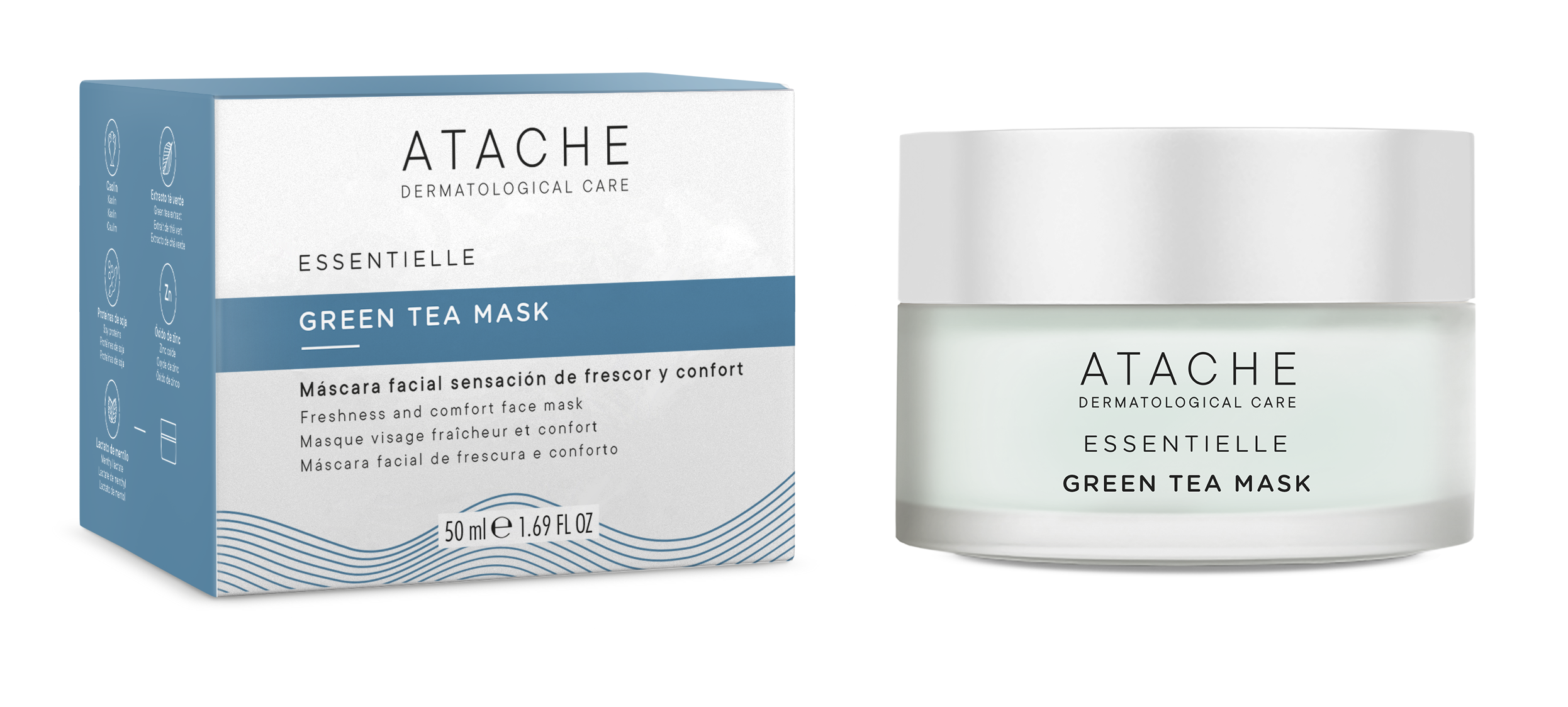 Маска зелений чай Atache / Green tea mask Atache 50ml