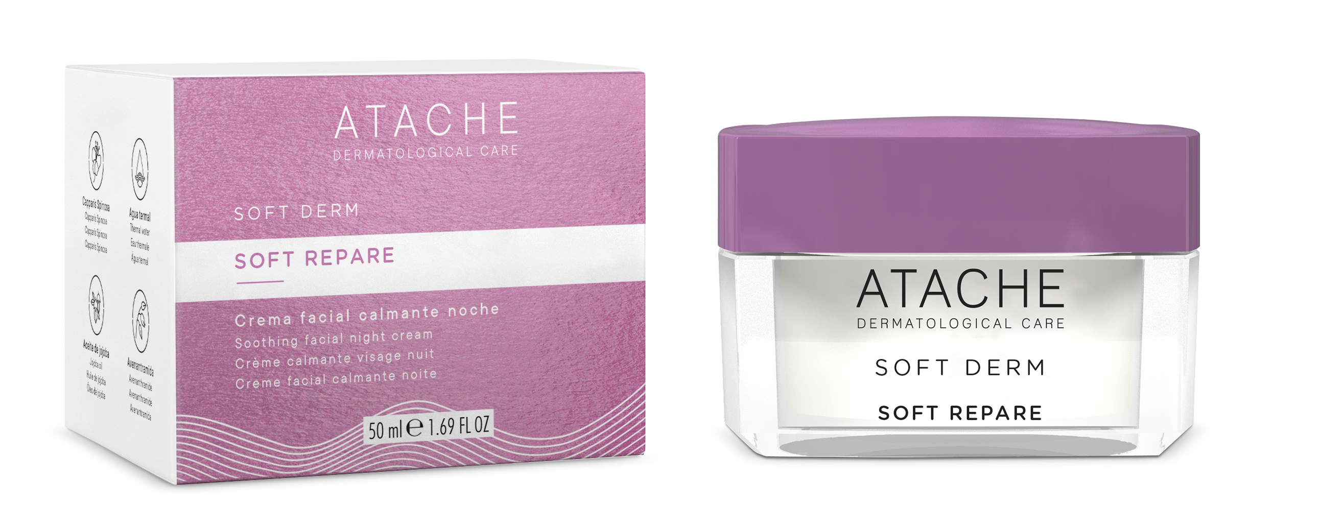 Нічний відновлюючий антикуперозний крем / ATACHE Soft Derm Soft Repair 50 мл